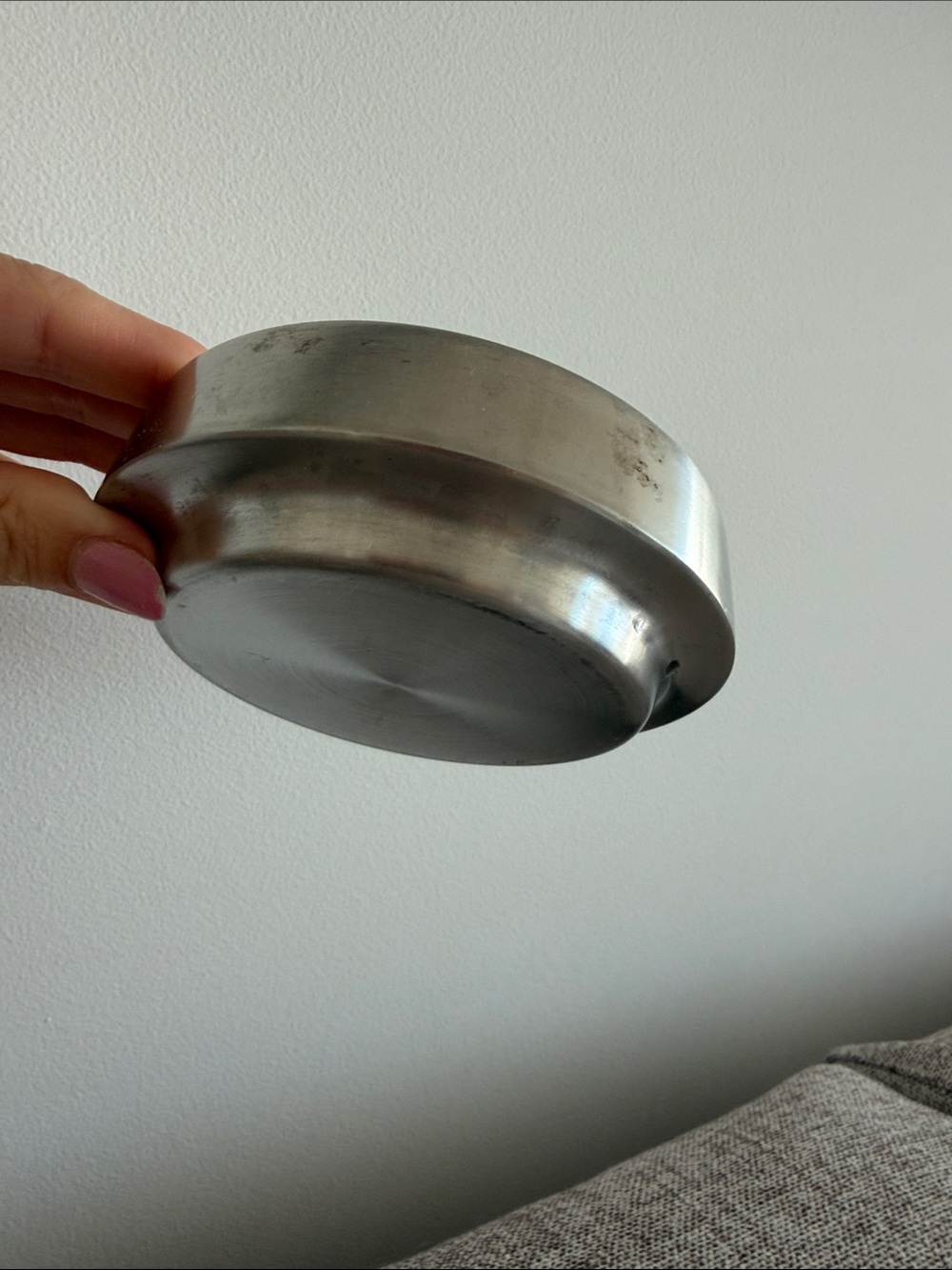 CB2 Brushed Silver Soap Dish